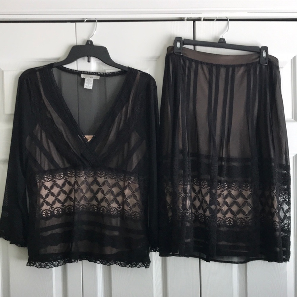 WD.NY Lace Top and Skirt